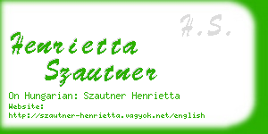 henrietta szautner business card
